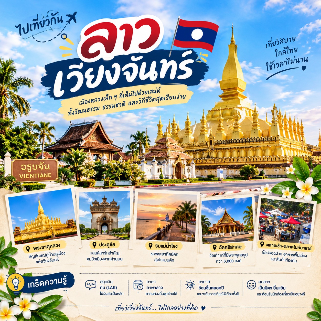 เที่ยวเวียงจันทน์ เมืองหลวงลาว มีอะไรน่าเที่ยวบ้าง?